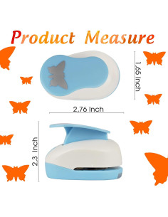 Cortador de Mariposa Ecohu 2.54 cm para Manualidades en Papel 2