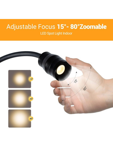 Luz de Lectura LED TraLiGu con Clip y Cuello de Ganso 10W