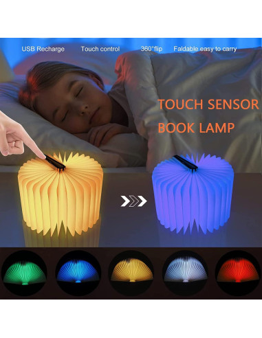 Luz de Libro LED Tiuredx Plegable Magnética 5 Colores