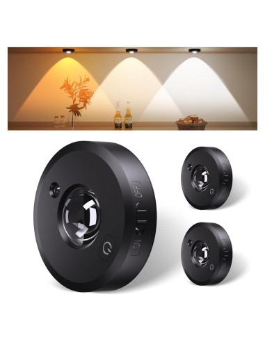 Luz Puck RUYI LED Recargable 1200mAh 3 Pzs Temperaturas