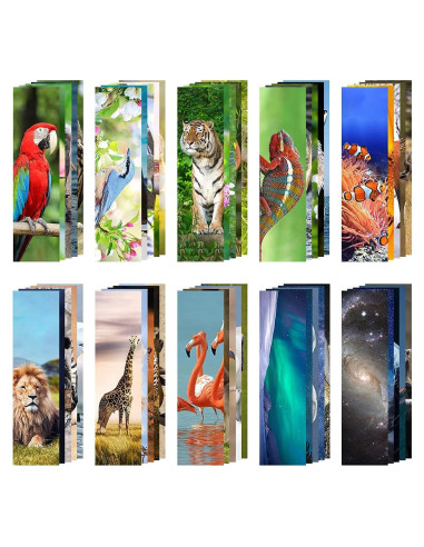 200 Piezas Marcadores de Libros de Animales MOJIEZUO 15x4 cm