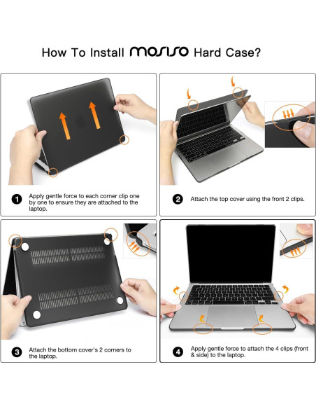Funda Dura Mosiso para MacBook Air 13.6" M4 M3 M2 2022-2025 Funda Dura Mosiso para MacBook Air 13.6" M4 M3 M2 2022-2025