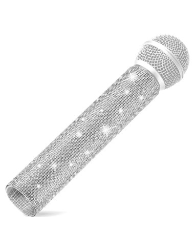 Funda de Mango de Micrófono Facmogu con Rhinestones 19cm
