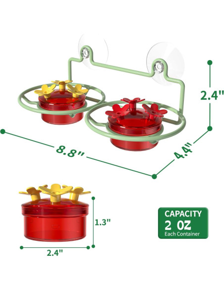 Comedero para Colibríes Dreamdrawer de Ventana 118 ml 2 Puertos Comedero para Colibríes Dreamdrawer de Ventana 118 ml 2 Puertos