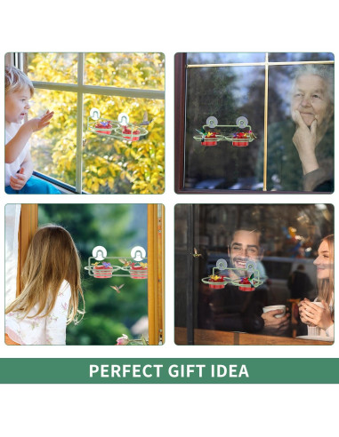 Comedero para Colibríes Dreamdrawer de Ventana 118 ml 2 Puertos