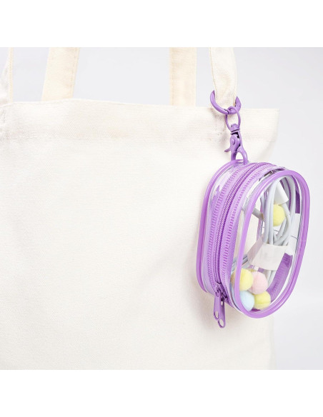 Bolsa de Almacenamiento Transparente Linsaner 10.16x6.86cm Púrpura Bolsa de Almacenamiento Transparente Linsaner 10.16x6.86cm Púrpura