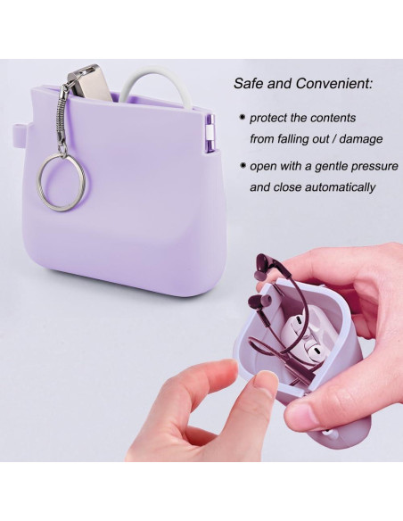 Organizador de Auriculares de Silicona Freewindo Pequeño Púrpura Organizador de Auriculares de Silicona Freewindo Pequeño Púrpura