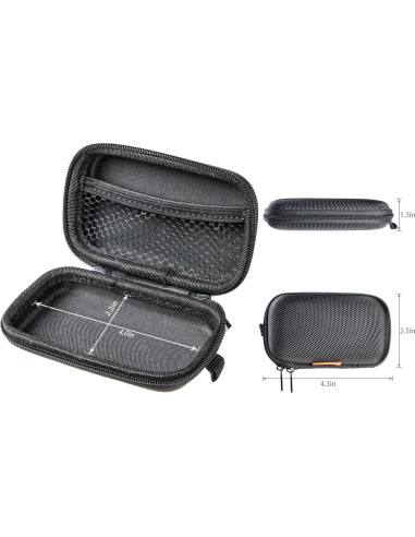 Funda Dura EVA GLCON para Auriculares y Accesorios - Negro