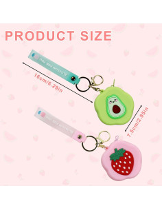 Monedero de Silicona Rosa con Llavero y Correa de Muñeca 2