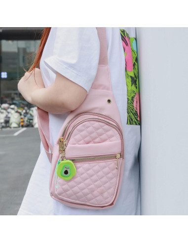 Monedero de Silicona Rosa con Llavero y Correa de Muñeca