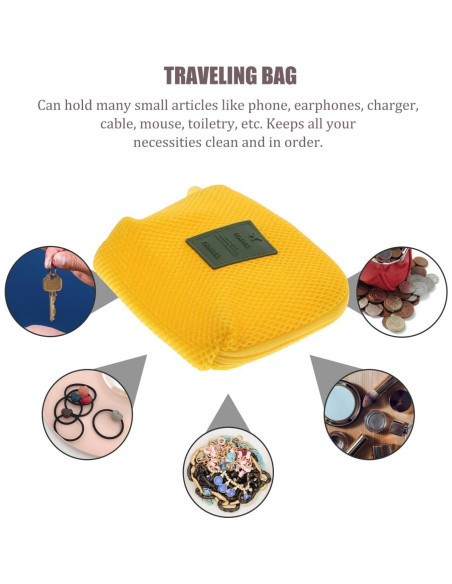 Bolsa de Almacenamiento de Cables AIQIBAO Roja 16x12cm Bolsa de Almacenamiento de Cables AIQIBAO Roja 16x12cm