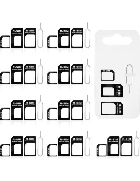 Kit Adaptador SIM 4 en 1 Psyqtsuary - 10 Piezas Negro Kit Adaptador SIM 4 en 1 Psyqtsuary - 10 Piezas Negro