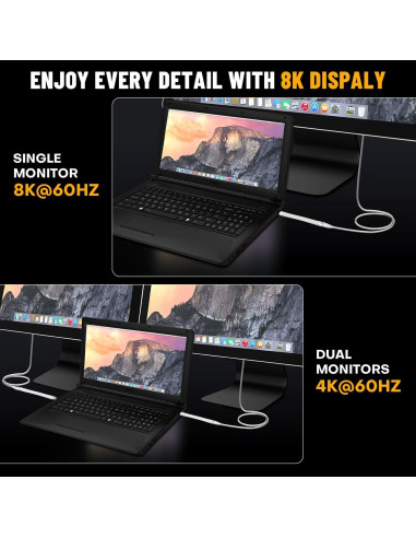 Cable USB C Corto 15 cm EndlesShine 240W Carga Rápida