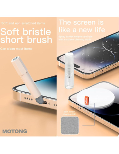 Kit de limpieza MOTONG para dispositivos electrónicos - Blanco