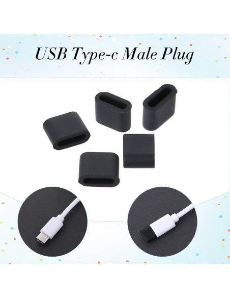 30 Tapones Antipolvo USB y HDMI InnoHHustle - Silicona Negra 30 Tapones Antipolvo USB y HDMI InnoHHustle - Silicona Negra