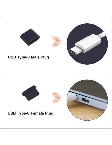 Tapas Antipolvo para Puertos USB WLXTREE - 30 Pcs Silicona Tapas Antipolvo para Puertos USB WLXTREE - 30 Pcs Silicona
