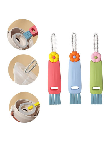 Cepillo de Limpieza 3 en 1 Swicado para Botellas y Tazas
