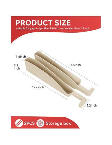Relleno Organizador de Espacio entre Asientos Edotim Beige 2PCS