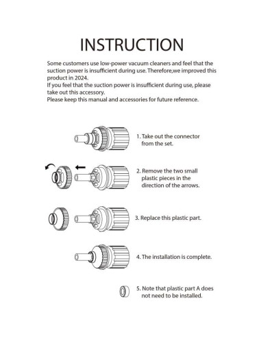 Kit Universal de Accesorios para Aspiradora EZ SPARES 7 Piezas