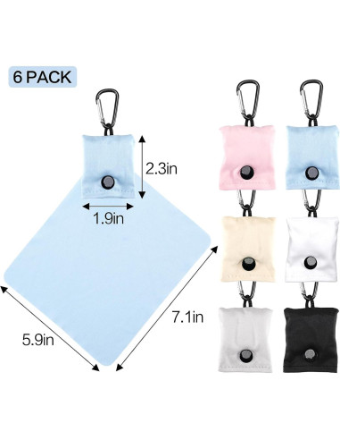 Paquete de 6 Paños de Microfibra Vemeiss para Limpiar Gafas