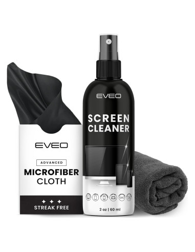 Spray Limpiador de Pantallas EVEO + 2 Paños Microfibra 56.7g