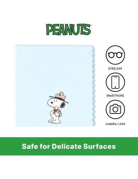 Paquete de 3 Paños de Microfibra Snoopy para Gafas y Pantallas Paquete de 3 Paños de Microfibra Snoopy para Gafas y Pantallas