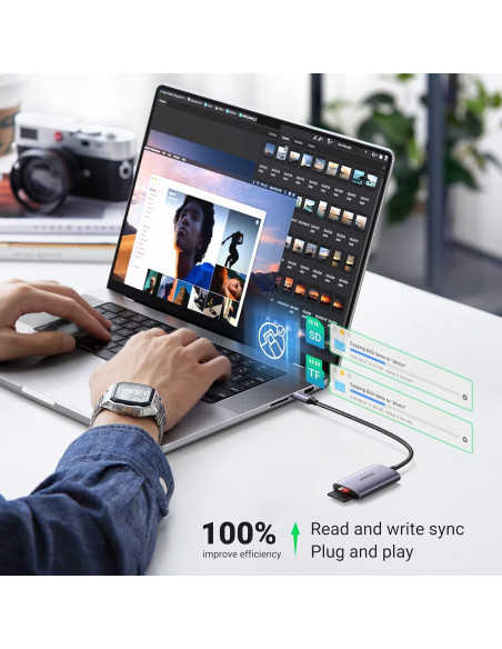 Lector de Tarjetas SD 4.0 UGREEN USB C Rápido 312MB/s Lector de Tarjetas SD 4.0 UGREEN USB C Rápido 312MB/s