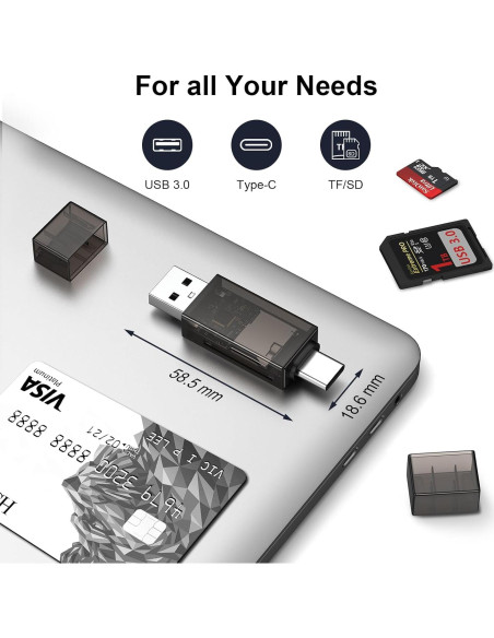 Lector de Tarjetas SD USB C ANDHOT para iPhone 16 y Samsung