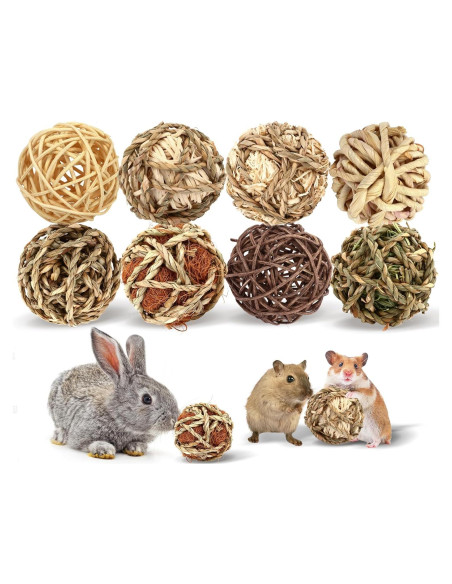 Bolas de Hierba para Masticar VESPRO - 8 Pzs para Conejos Bolas de Hierba para Masticar VESPRO - 8 Pzs para Conejos