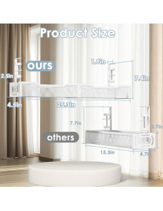 Organizador de Cables Bajo Escritorio Flyflower 63.5 cm Blanco 2
