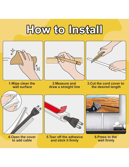 Cubierta de Cables Autoadhesiva Blanca 198 cm para 2 Cables Cubierta de Cables Autoadhesiva Blanca 198 cm para 2 Cables