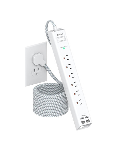 Tira de Alimentación 3 m Addtam con 6 Salidas y 4 USB