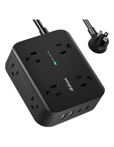 Regleta de Enchufes MifasoPower 8 Salidas con 4 USB 5FT