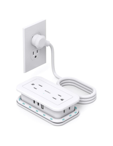 Regleta de Viaje Addtam 4 Salidas AC y 3 USB-C 1.2m