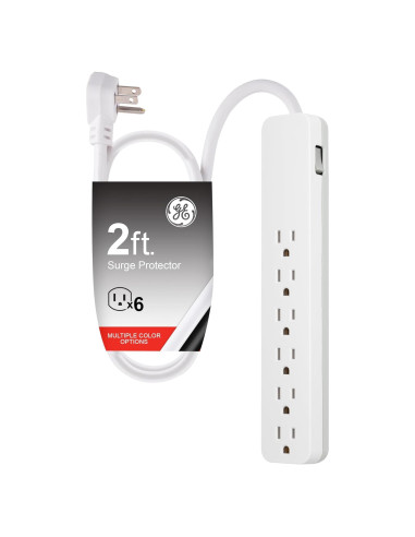 Protector Sobretensiones GE 6 Salidas 0.61 m Blanco 620 Joules