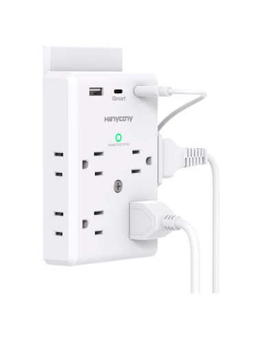 Extensor de Enchufe HANYCONY 8 Salidas 3 USB C 900J