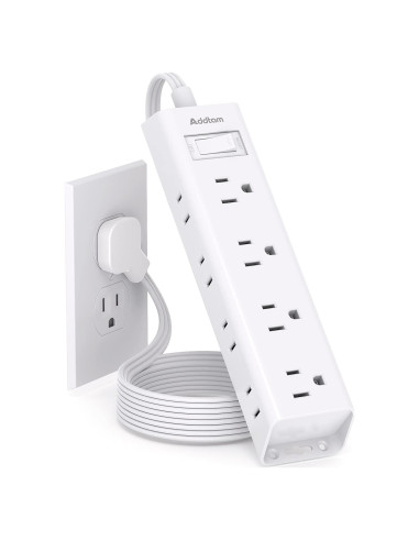 Regleta de Enchufes Plana Addtam 12 Salidas 1.52m Blanca