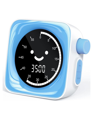 Temporizador Visual Digital 60 Minutos HAUKINIX Azul y Blanco