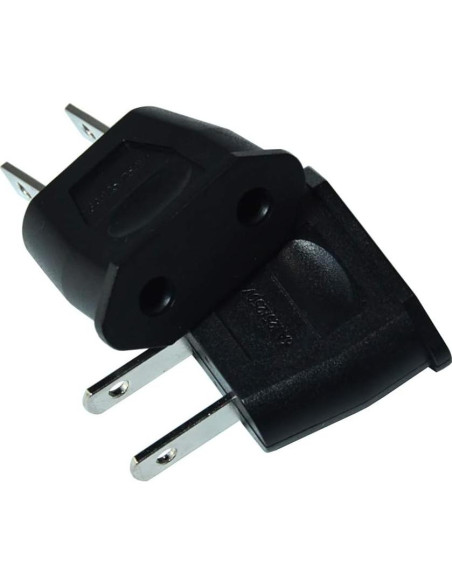 Adaptador de Enchufe Europa a EE. UU. FILSHU 2PCS Negro Adaptador de Enchufe Europa a EE. UU. FILSHU 2PCS Negro