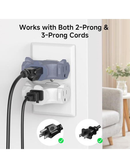 Adaptador de Enchufe de 3 Vías Cable Matters 15A 3-Pack Adaptador de Enchufe de 3 Vías Cable Matters 15A 3-Pack