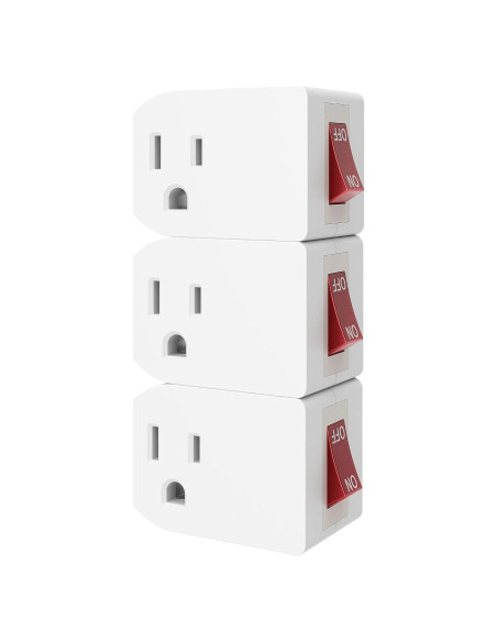 Adaptador de Pared Oviitech 3 Pack con Interruptor Blanco Adaptador de Pared Oviitech 3 Pack con Interruptor Blanco