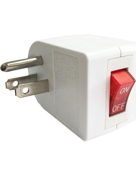 Adaptador de Pared Oviitech 3 Pack con Interruptor Blanco Adaptador de Pared Oviitech 3 Pack con Interruptor Blanco
