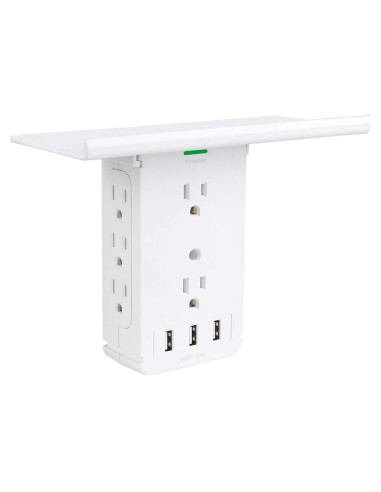 Estante de Carga CFMASTER 8 Enchufes 3 USB 3.4A Protector 125V