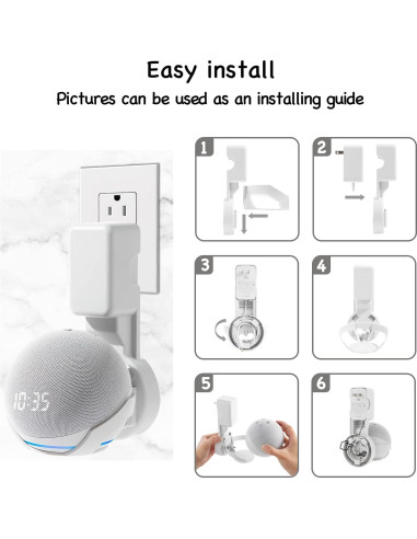 Soporte de Montaje en Pared ZUOLACO para Echo Dot 4ta/5ta Gen