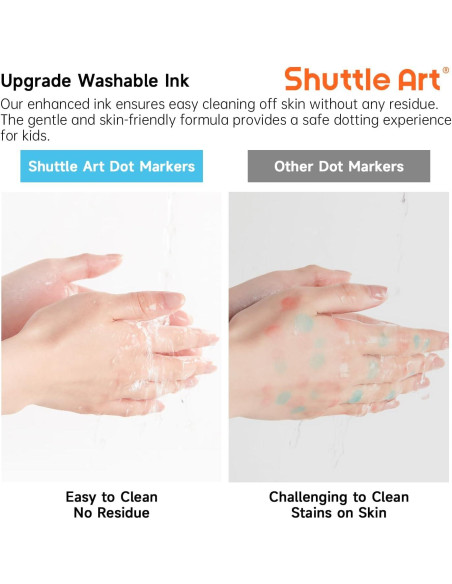 Marcadores de Puntos Shuttle Art 30 Colores Lavables 11.83 ml Marcadores de Puntos Shuttle Art 30 Colores Lavables 11.83 ml