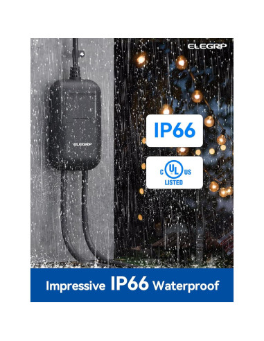 Enchufe Inteligente Exterior ELEGRP PQR20 IP66 WiFi 2 Tomas