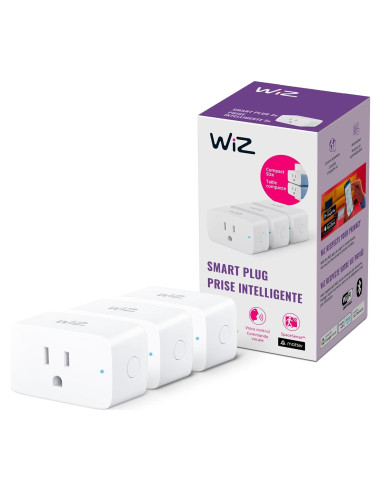 Enchufe Wi-Fi Inteligente WiZ - Paquete de 3, Control por Voz