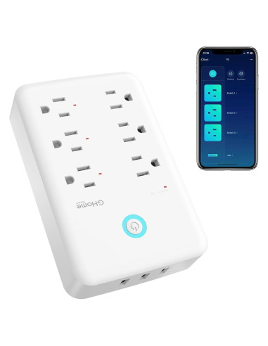 Regleta de Energía Inteligente GHome Smart P2 3 Enchufes 3 USB