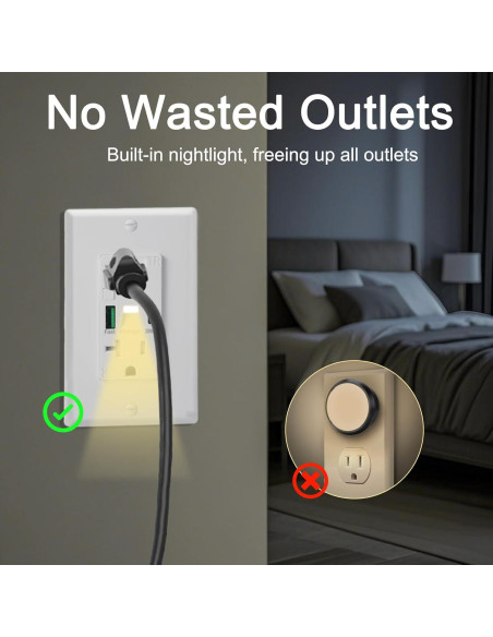 Toma de Corriente USB PD 20W Suplevel con Luz Nocturna LED Toma de Corriente USB PD 20W Suplevel con Luz Nocturna LED