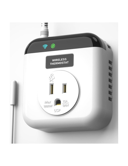 Termostato Enchufe WiFi Inteligente N/P Programable 110V Termostato Enchufe WiFi Inteligente N/P Programable 110V